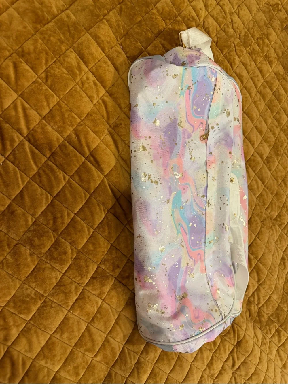 Pastel Marble Print Weekender Duffel Bag